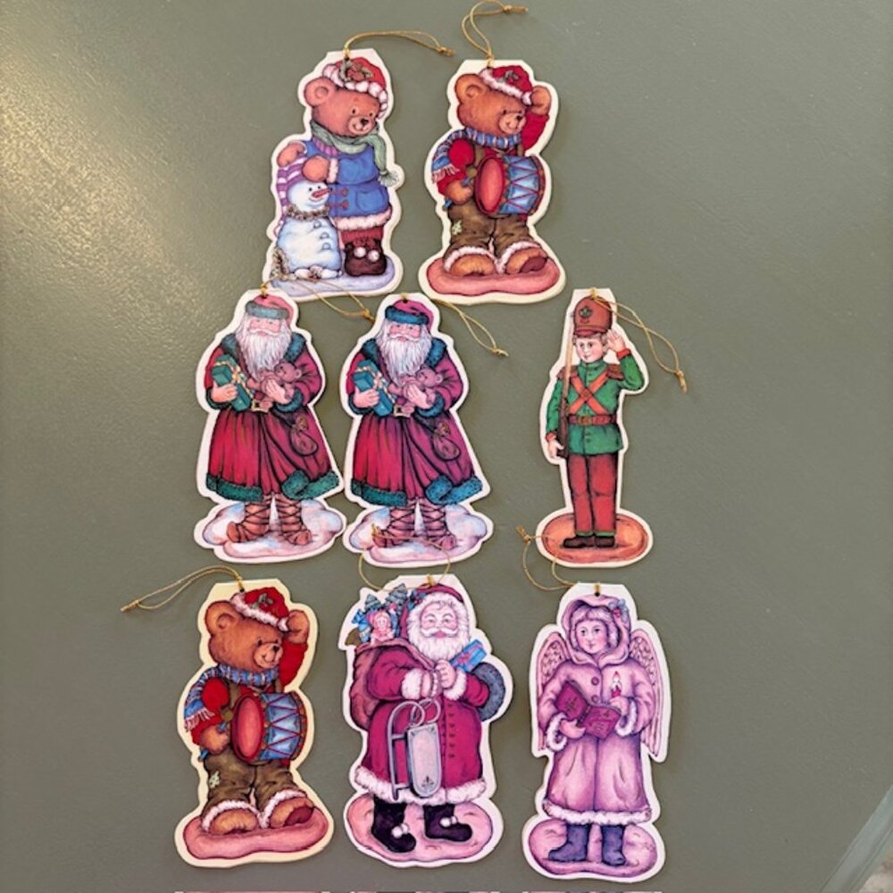 Russ Vintage Paper Gift Tags Ornaments Christmas Decor Die Cuts